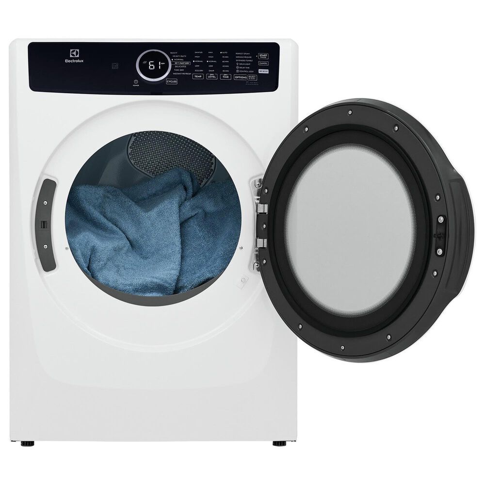 Electrolux 8 Cu. Ft. Front Load Gas Dryer with Sanitize in White