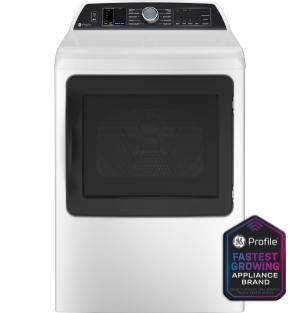 GE Profile™ ENERGY STAR® 7.4 cu. ft. Capacity Smart aluminized alloy drum Electric Dryer with Sanitize Cycle and Sensor Dry