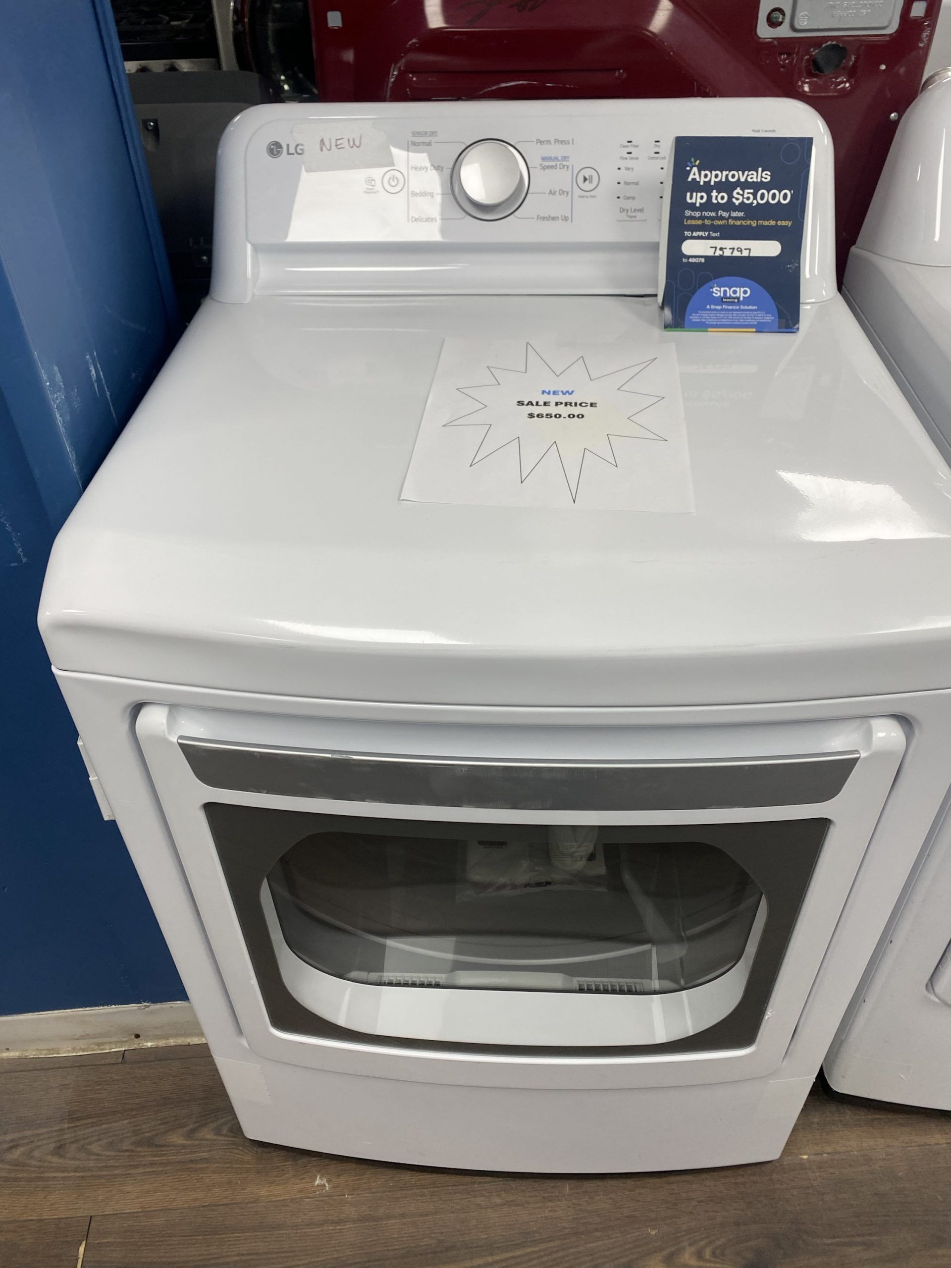 DLE7150W 7.3 cu. ft. Rear Control Electric Dryer with Sensor Dry