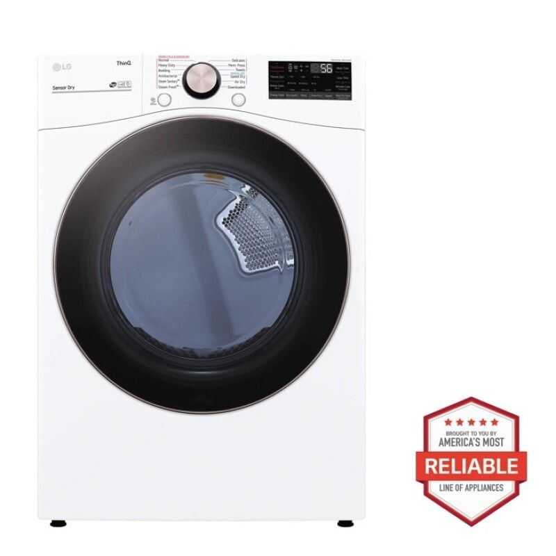 DLGX4001W 7.4 cu. ft. Ultra Large Capacity Smart Wi‑Fi Enabled Front Load Gas Dryer