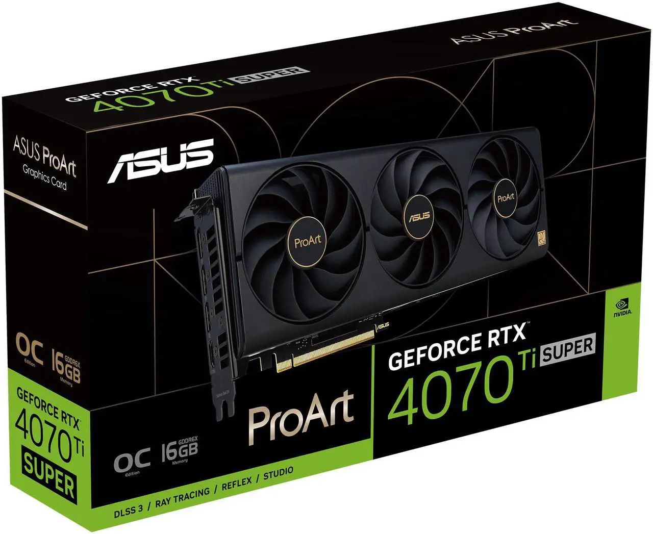ASUS ProArt GeForce RTX 4070 Ti SUPER OC Edition (retail hero shot)