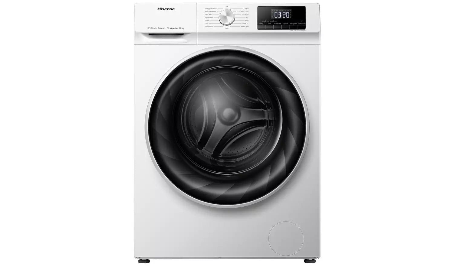 Hisense WFQY1014EVJM 10Kg Washing Machine with 1400 rpm White