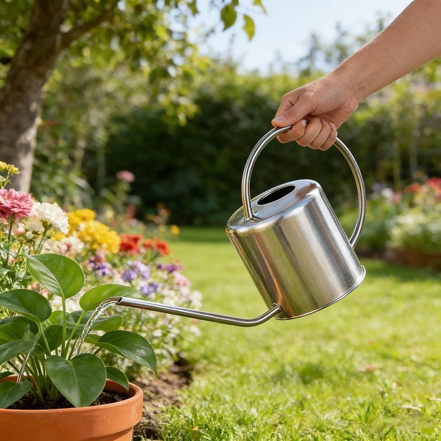 Stainless Steel Watering Can 1.3 Liter