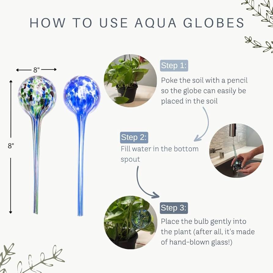 Good Directions Glass Plant Watering Globe