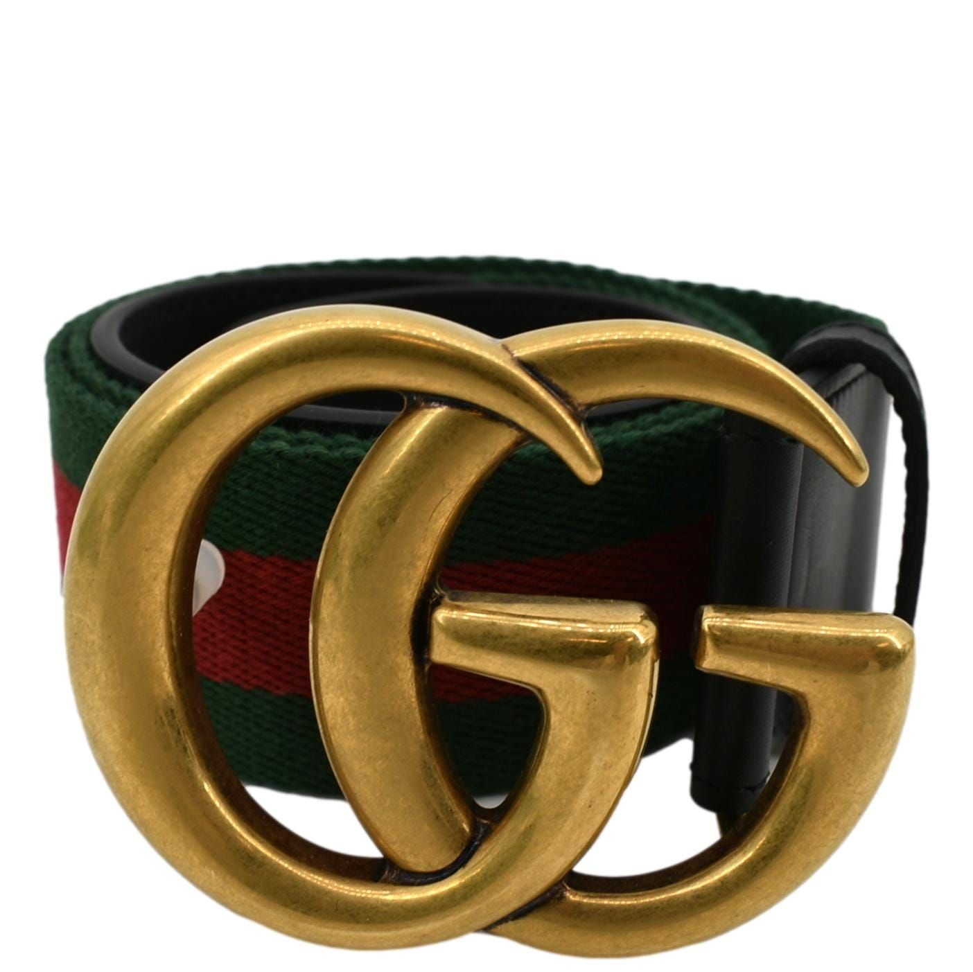 Leather Belt with Interlocking G Buckle