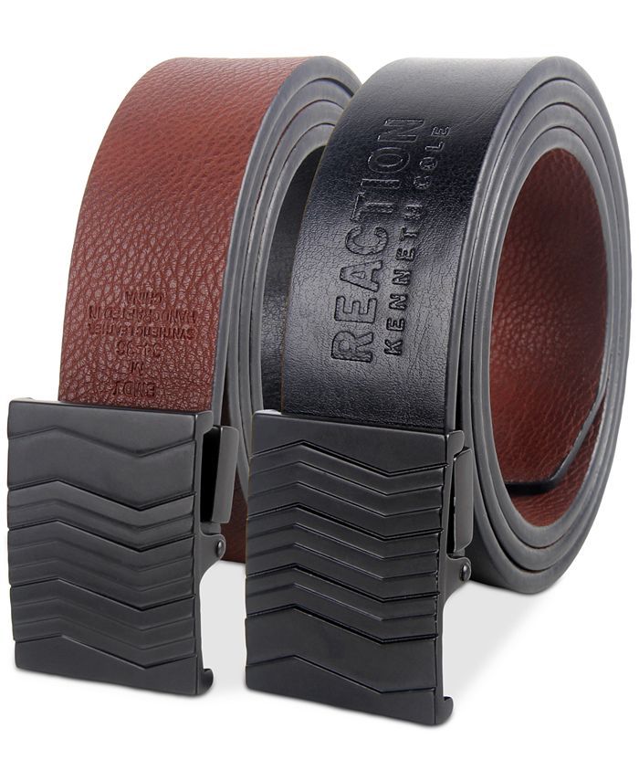 Plaque Buckle Reversible Belt