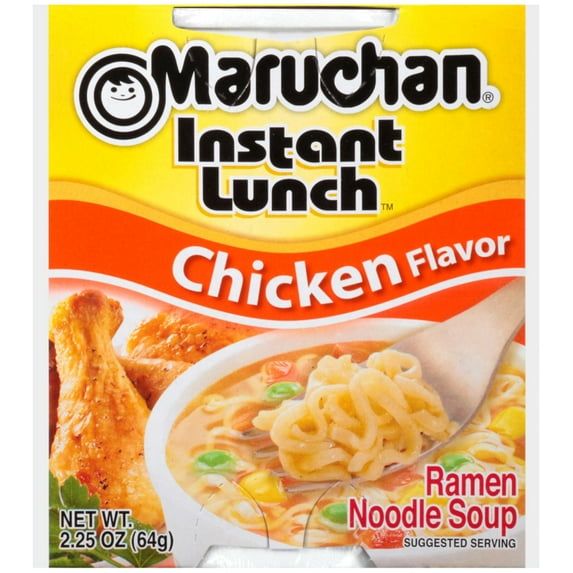 Maruchan Instant Lunch Chicken Flavor Ramen Noodles, 2.25 oz Shelf Stable Cup