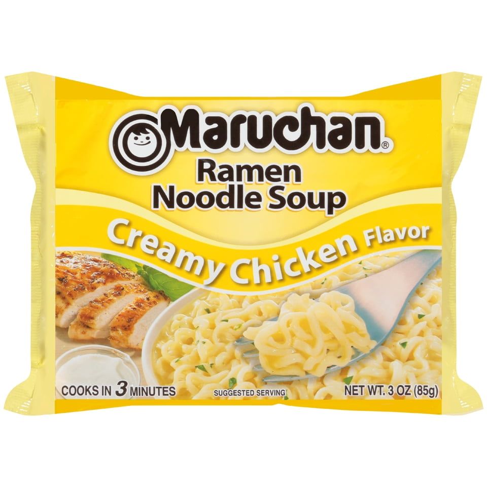 Maruchan Ramen Noodle Creamy Chicken Flavor Soup, 3 oz - hero