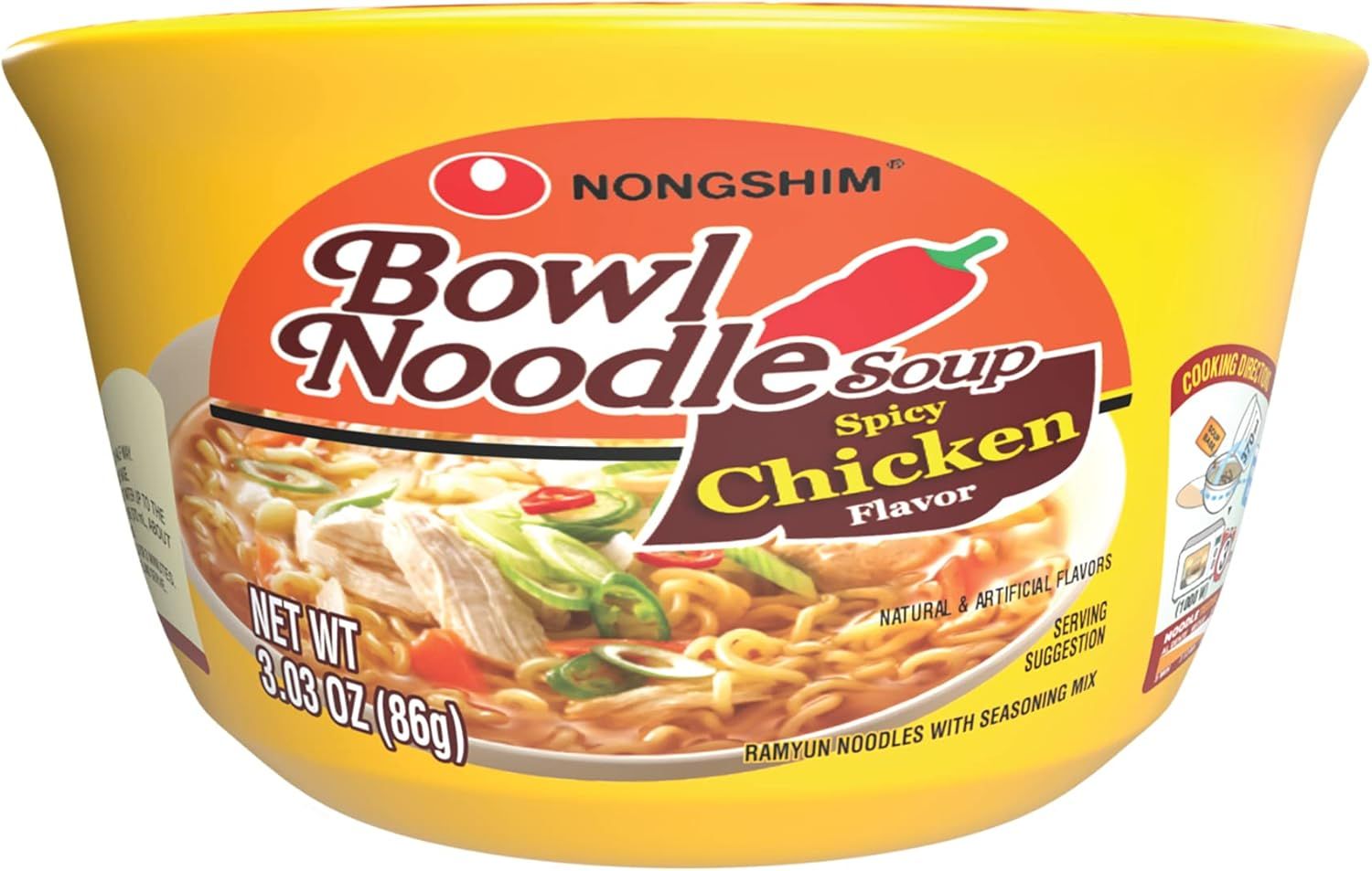 Bowl Noodle Soup Spicy Chicken
