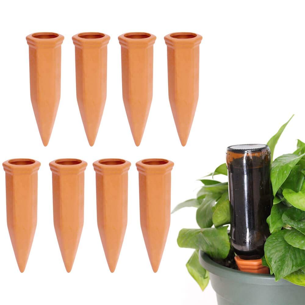 Amazon.com: vensovo 8pcs Terracotta Watering Spikes - Automatic Self  Watering Stakes, Plant Watering Devices for Wine Bottles Recycled Bottles,  Clay Plant Garden Waterers for Vacations : Patio, Lawn & Garden