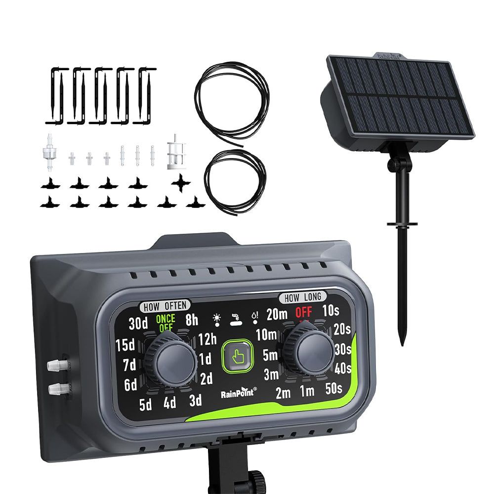 RAINPOINT Solar-Powered Drip Irrigation Kit