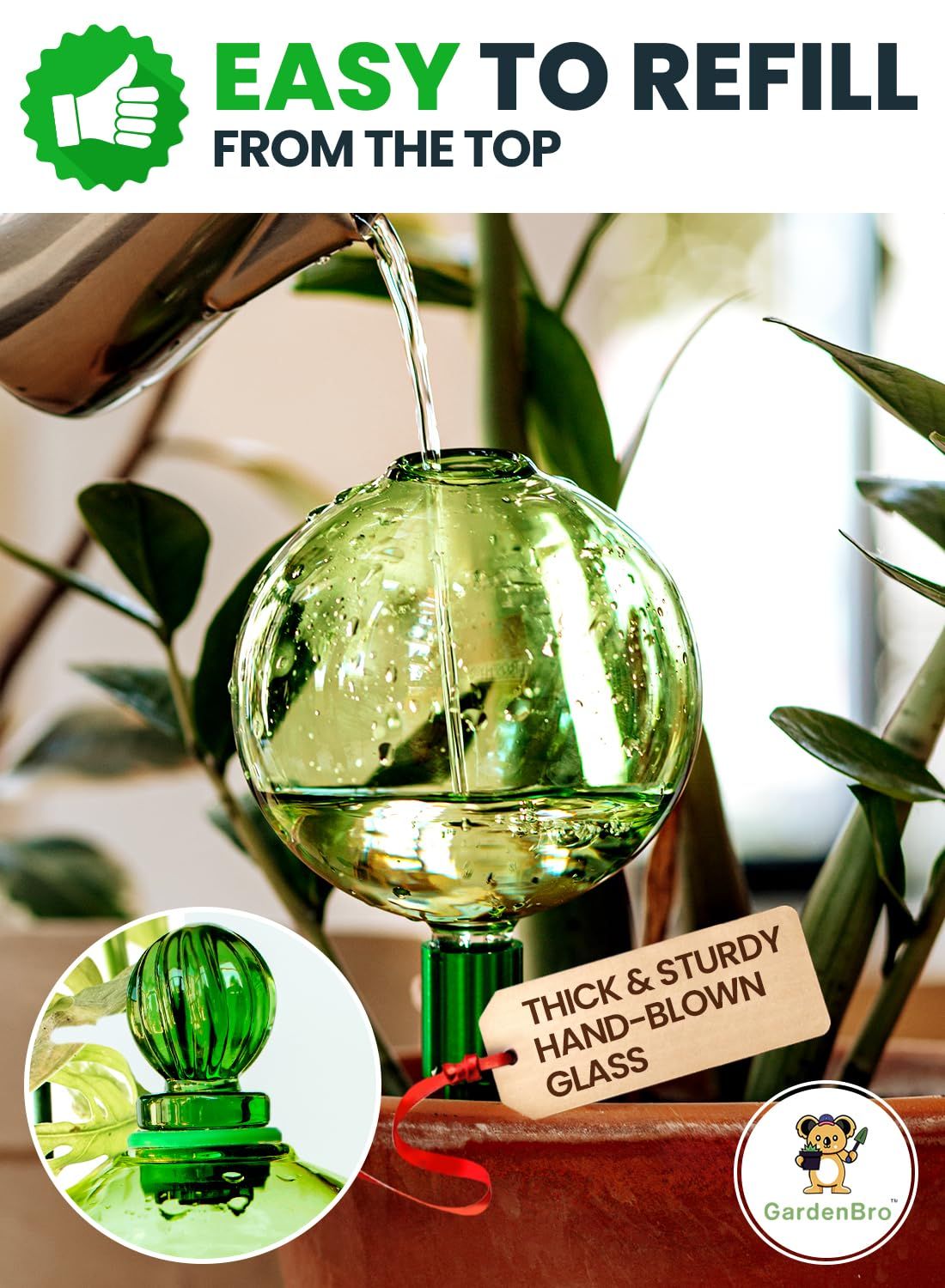 Umbra Trigg Self Watering Planter Globe Insert